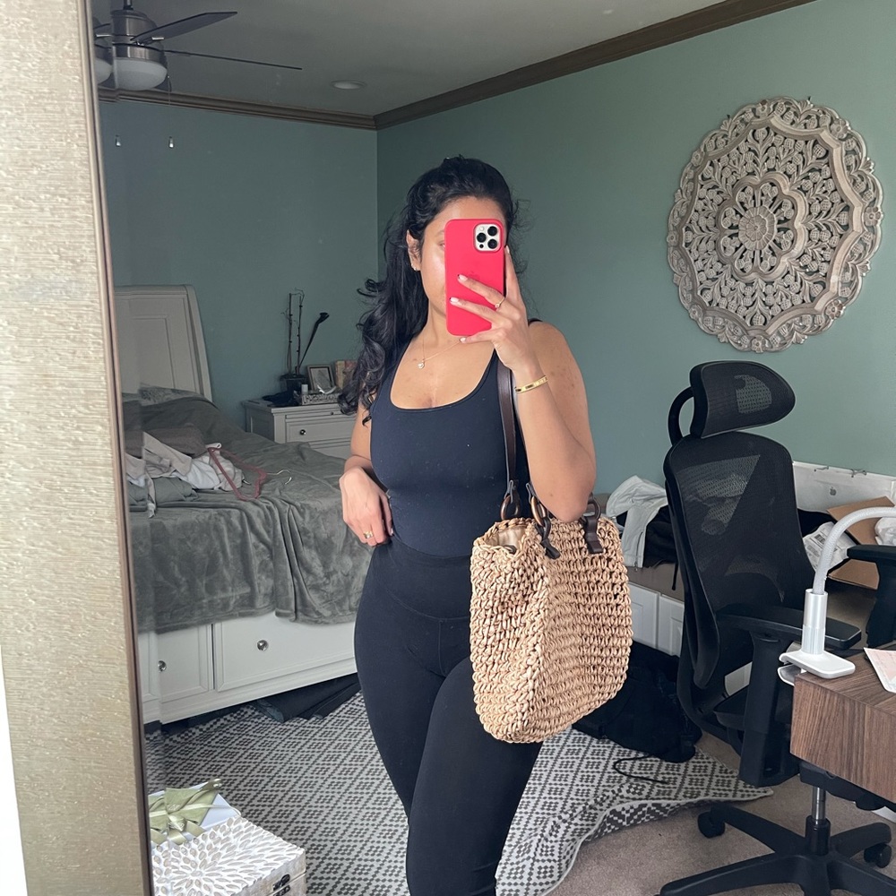 Thrifted weave bag